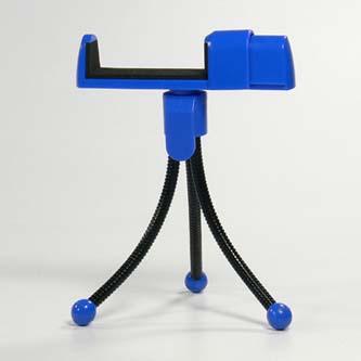 Actual product image Logo Mobile selfie stick on table, blue, thermoplastic
