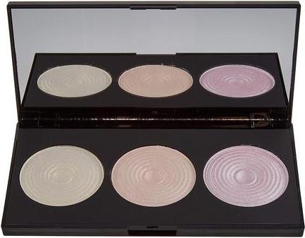 Makeup Revolution Palette di cipria per mettere in evidenza (Purple, Rosa, Beige, Highlighter, 15 g)