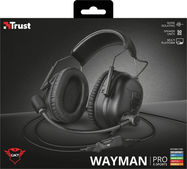 Produktbild Trust Headset GXT 444 Wayman Pro Gaming Schwarz (Kabelgebunden)