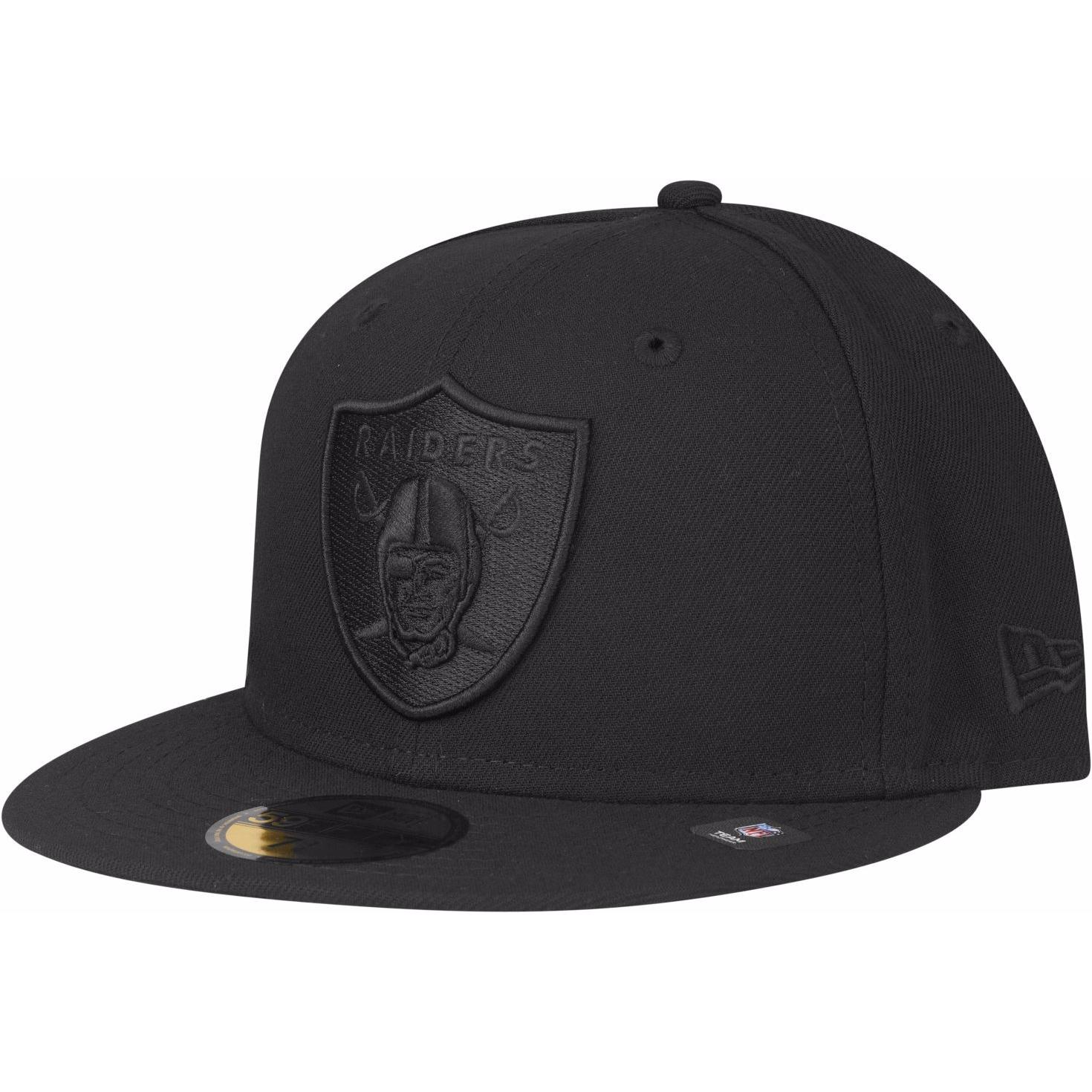 New Era, Herren, Cap, 59Fifty Blacked Las Vegas Raiders, Schwarz, (7 3/8)