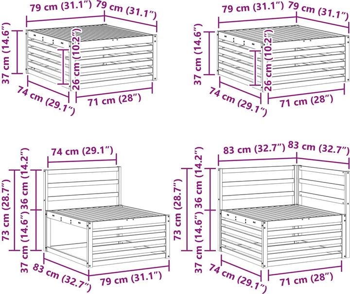Produktbild vidaXL Outdoor-Sofa