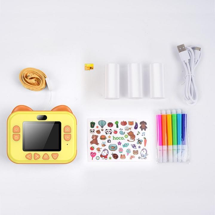 Actual product image Hoco Other Computer Accessory children camera with printer and selfie function DV204 yellow