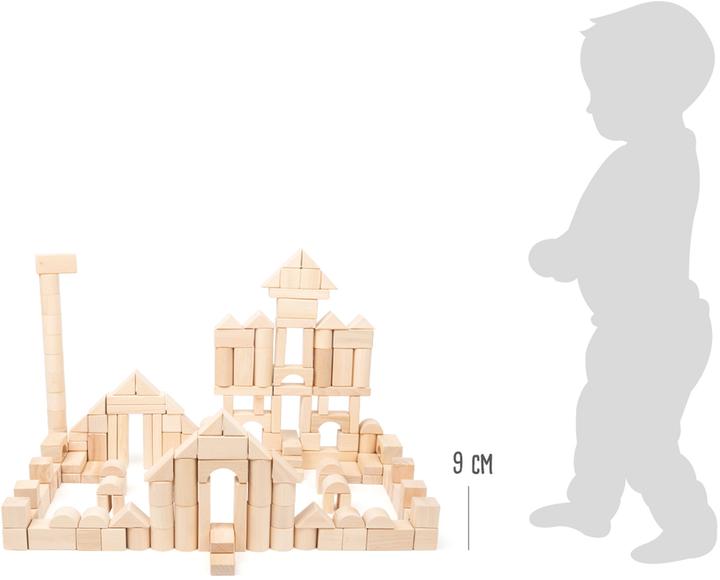 Actual product image small foot Wooden building blocks nature