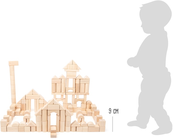 Actual product image small foot Wooden building blocks nature