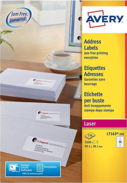 Actual product image Avery Permanent address labels