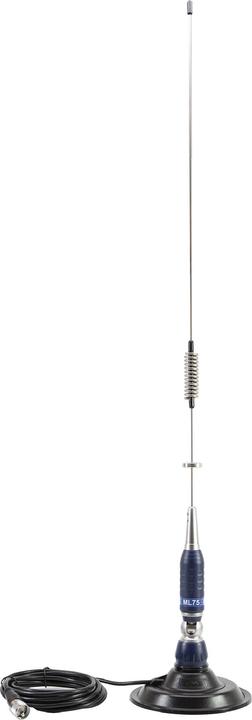 Immagine prodotto PNI Antenna CB ML75, pieghevole, 26-28 MHz, 300 W con base magnetica inclusa, lunghezza 90 cm