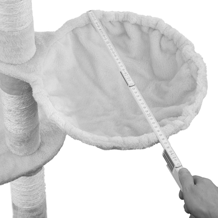 Actual product image tectake Cat tree Duki (204 cm, Black, White)