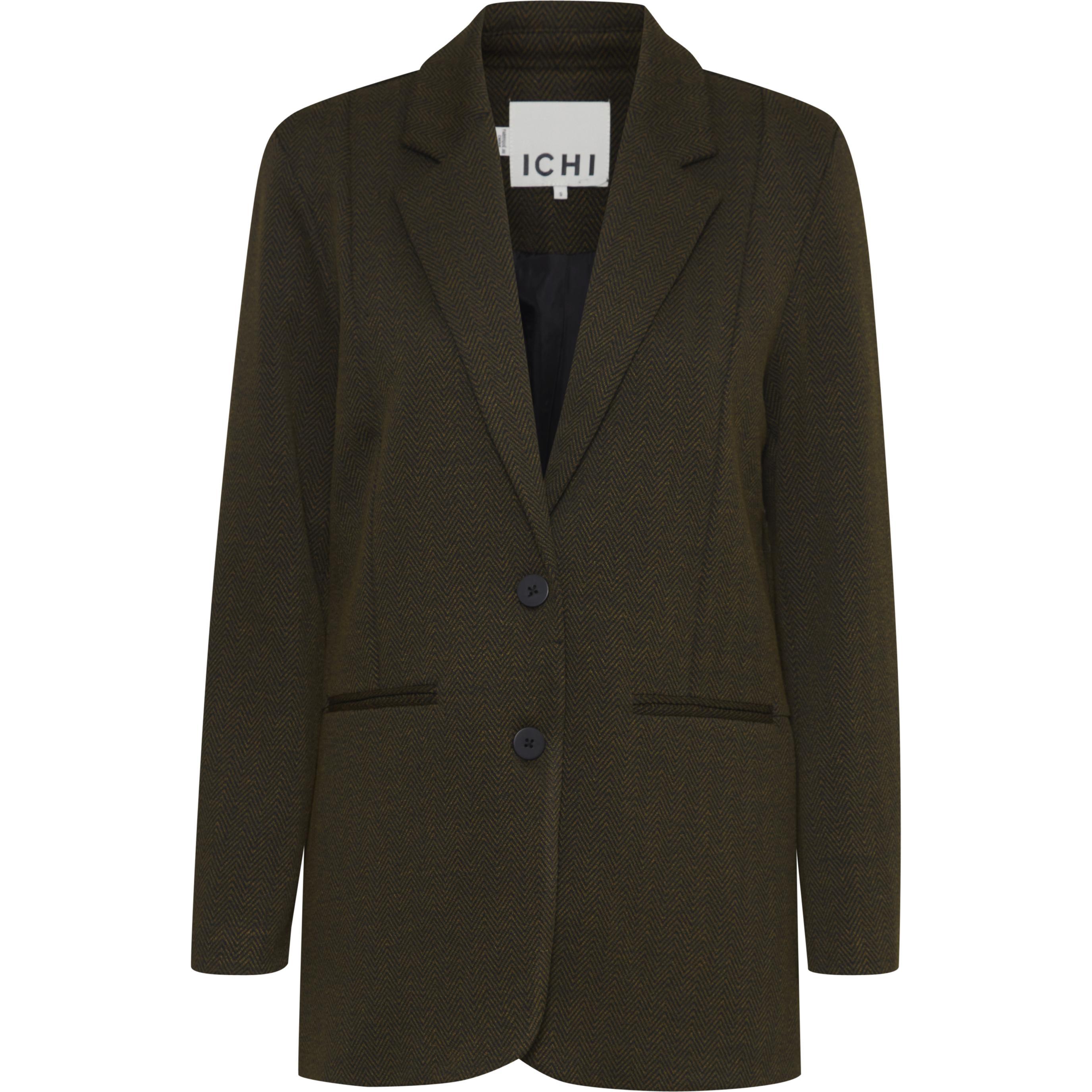 Ichi, Damen, Anzug, blazer ihkate jacquard, Schwarz, (M)