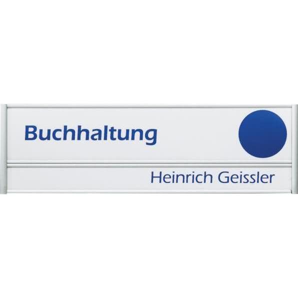 Ultradex, Informationsschild, Türschild Silver 180x54mm 2 Profile