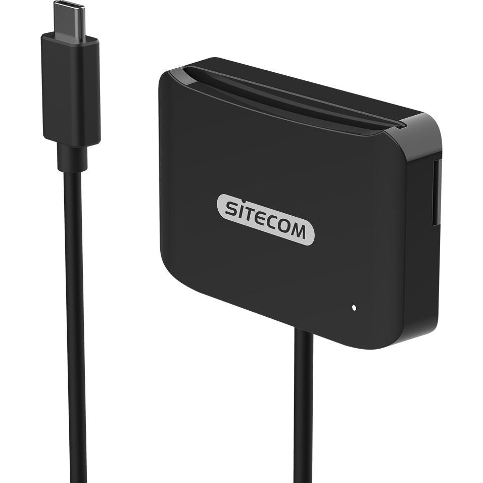 Sitecom MD-1002 Lettore di carte d'identità USB-C (USB-C 3.2 Gen 1), Lettore di schede di memoria, Nero