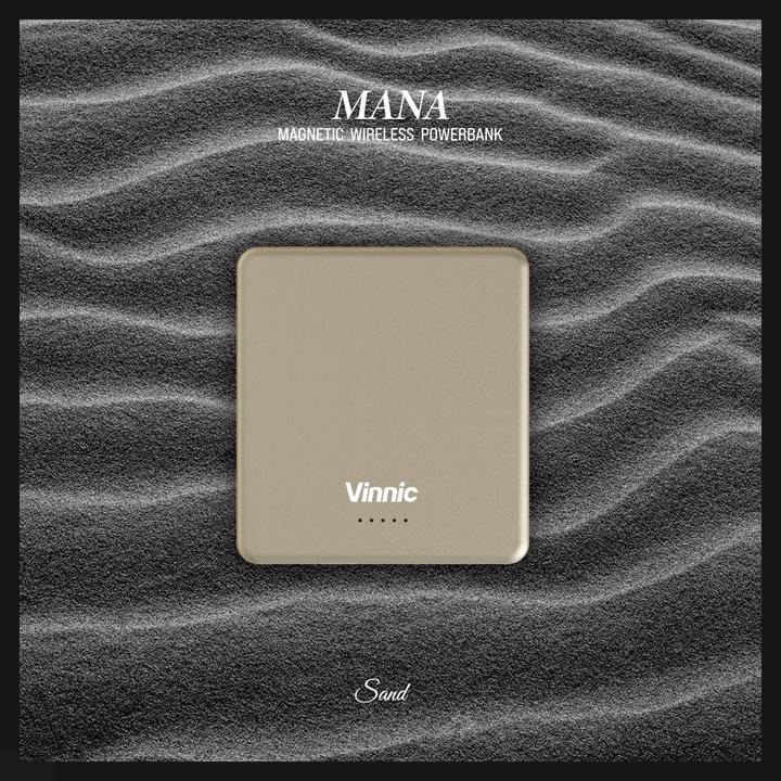 Produktbild Vinnic MANA Magnetic Wireless Powerbank 8.000mAh, dessert (8000 mAh, 20 W, 30.80 Wh)