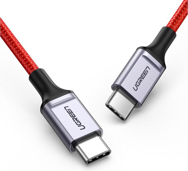 Actual product image Ugreen USB-C to USB-C cable 2.0 1m (red) (1 m, USB 2.0, 60 W)