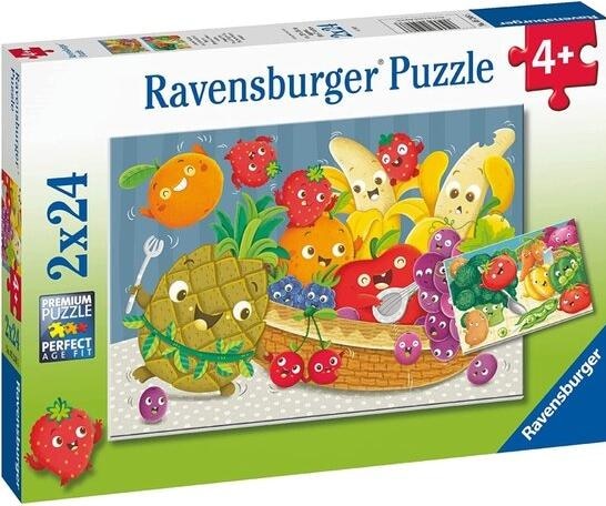Produktbild Ravensburger Kinderpuzzle - Freche Früchte - 2x24 Teile Puzzle für Kinder ab 4 Jahren (24 Teile)