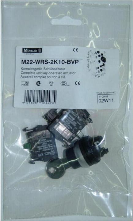 Actual product image Eaton Key switch, RMQ titanium, latching, 3 110920