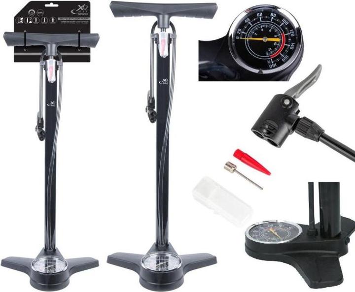 Actual product image XQ Max Bicycle pump with pressure indicator