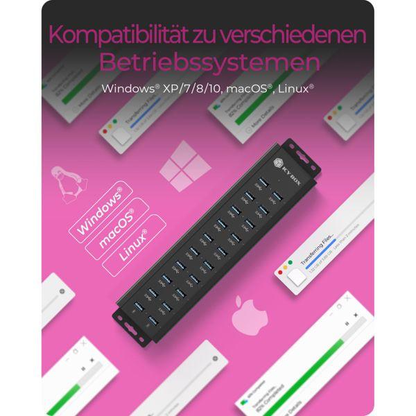 Produktbild Icy Box IB-HUB1720-U3 (20 Ports)