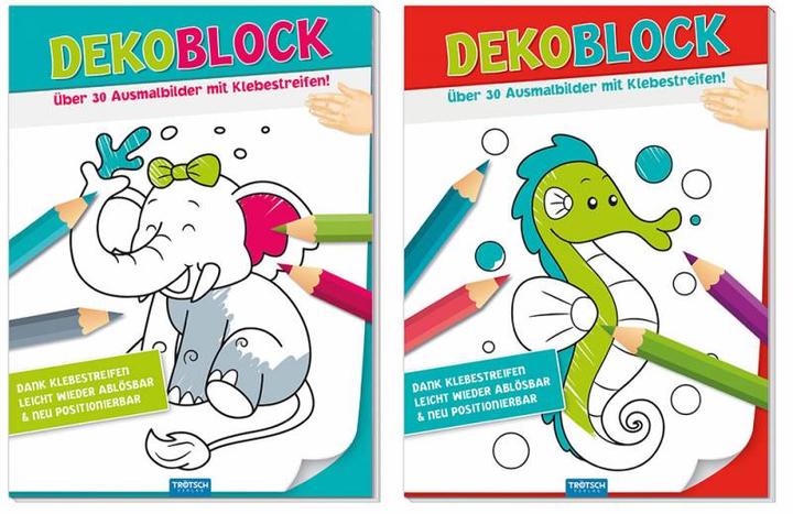Produktbild Malblock Deko mit Klebestreifen 32 Blatt 21x29cm Softcover Sortiert