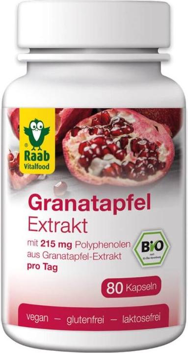 Actual product image Raab Pomegranate extract with polyphenols organic (80 Piece, Capsules)