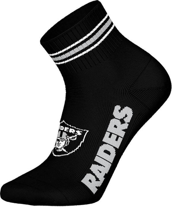 Actual product image Barefoot Las Vegas Raiders 3pk Quarter Socks 43-46 (43 - 46)