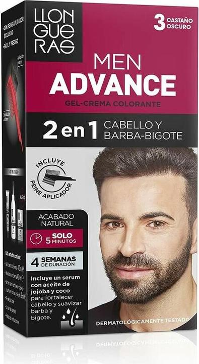 Llongueras MEN ADVANCE #3-castaño oscuro (Wimpern Applikator)
