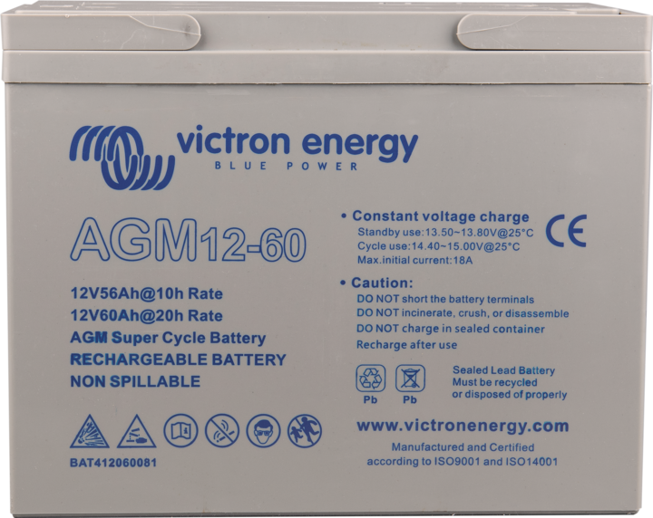 Immagine prodotto Victron Energy Batteria Victron AGM Super Cycle 12 V / 60 (12 V, 60 Ah)