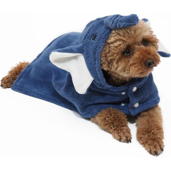 Peppy buddies Bathrobe Elephant XL, Blue, Size 70 cm - (697271866754) (XL, Hundebademantel), Hundebekleidung
