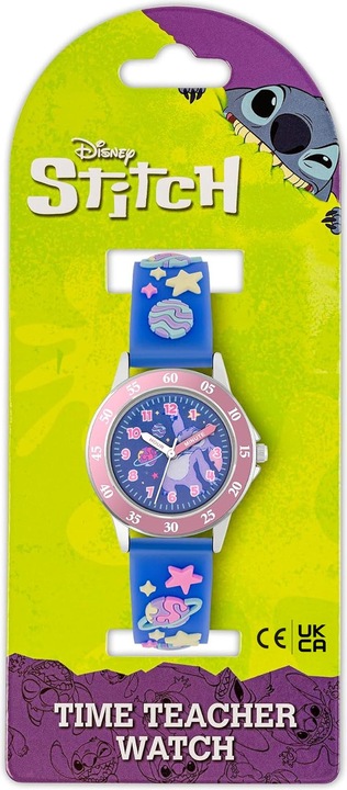 Produktbild Disney Stitch Time Teacher LAS9020 Armbanduhr, analog, Galaxiearmband, Violett, violett, Modern (Analoguhr)
