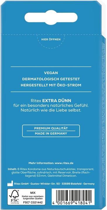 Actual product image Ritex Extra Dünne Kondome 8 Einheiten (8 pcs.)