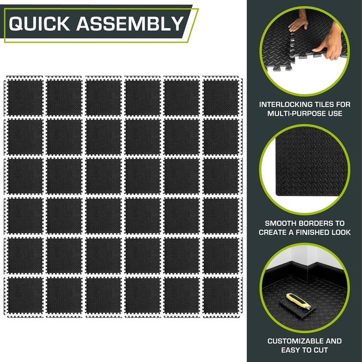 Actual product image ProsourceFit Puzzle Exercise Mat (1.20 cm)