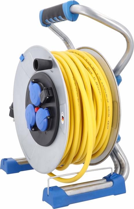 Immagine prodotto As - Schwabe Avvolgicavo in metallo con USB (50 m, 1.50 mm².)