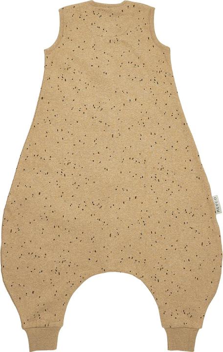 Actual product image Meyco Baby Rib Mini Spot baby summer sleep overall jumper - toffee melange - 80cm (80 cm, 0.5 TOG, Summer)
