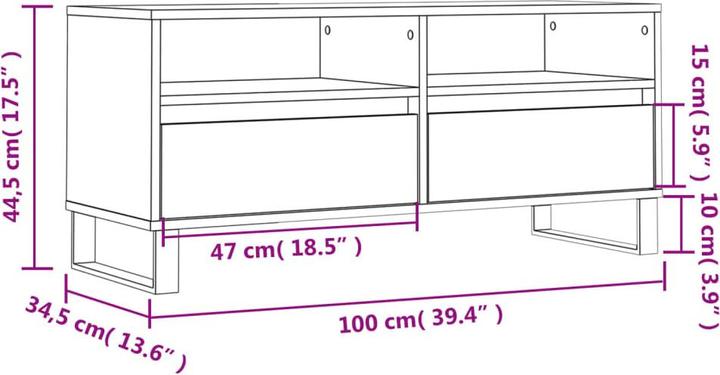 Produktbild vidaXL TV-Schrank (34.50 x 34.50 x 44.50 cm)