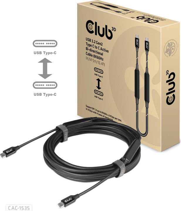 Produktbild Club 3D C – C (5 m, USB 3.2 Gen 2)