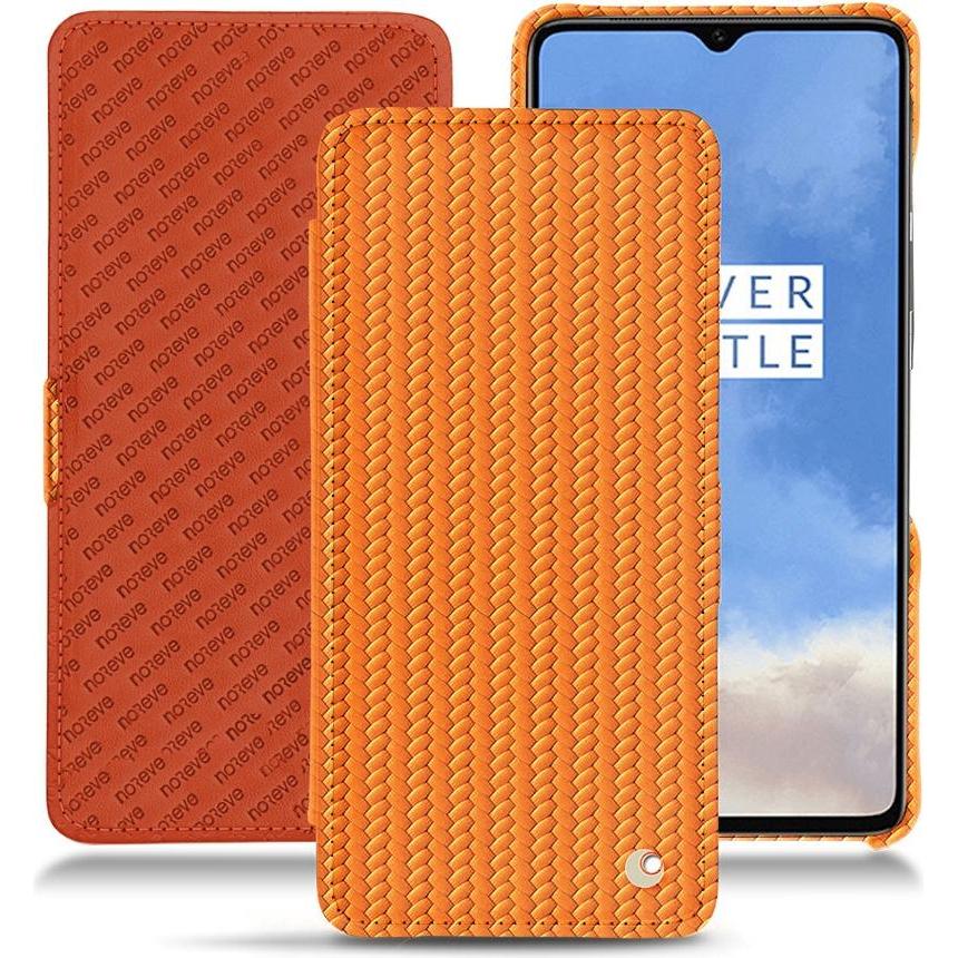 Noreve Lederschutzhülle horizontal (OnePlus 7T), Smartphone Hülle, Orange