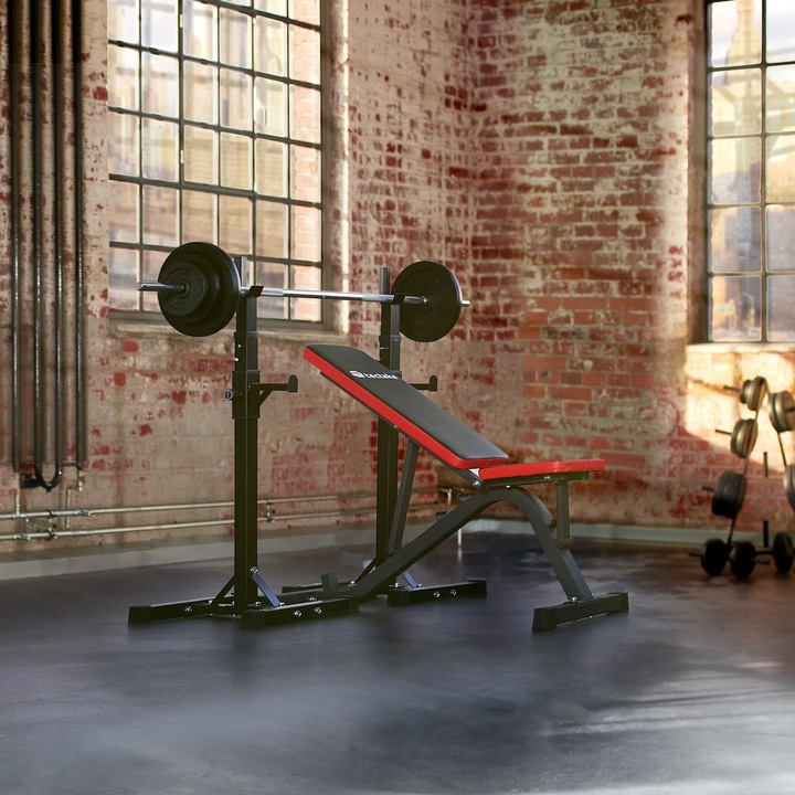 Actual product image tectake Barbell rack