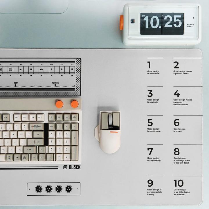 Actual product image Lofree ON913 Desk Mat-Vintage Orange