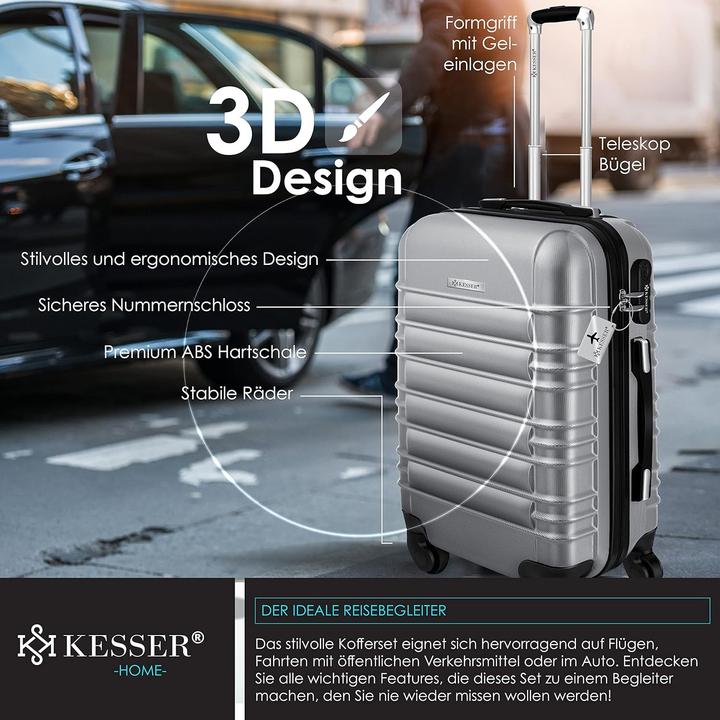 Image du produit Kesser 4-teiliges ABS-Hartschalenkofferset (34 l)