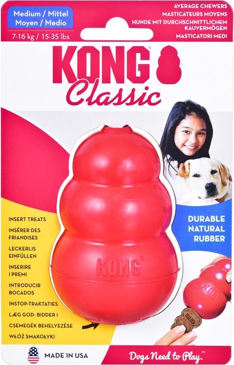 Produktbild KONG Classic (Futterspielzeug Hund, Kauspielzeug Hund, Apportieren)
