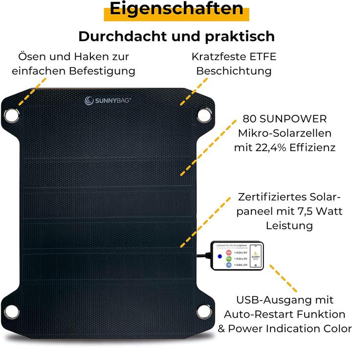 Produktbild Sunny Bag Flexibles Solarpanel (6 W, 0.20 kg)