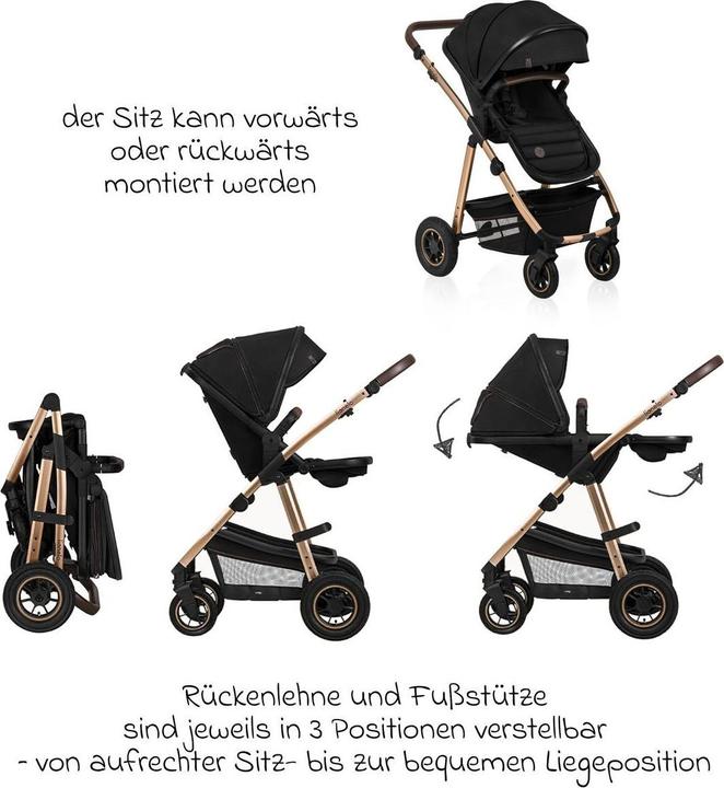 Image du produit Lionelo Poussette combinée Amber 2 en 1 Black Onyx