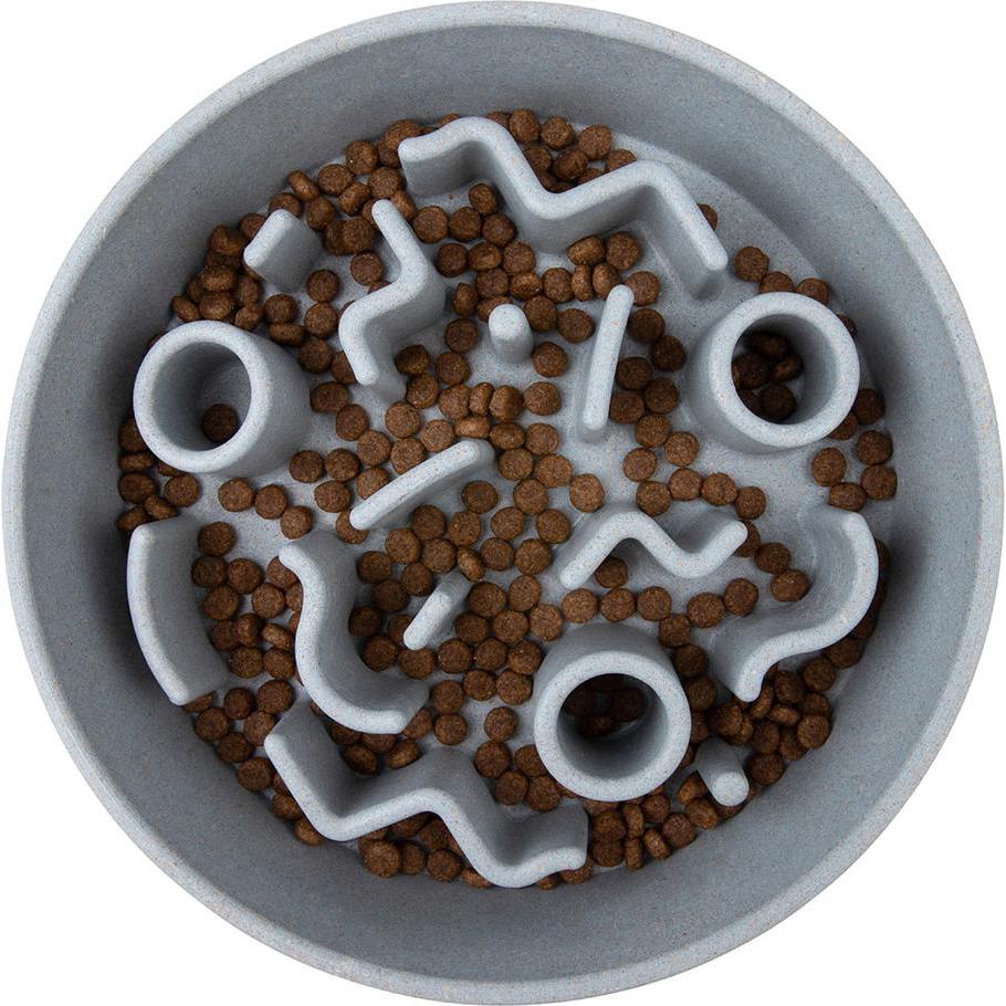 Thumbnail - District 70 Bambusnapf Bamboo Dog Slow Feeder Ø 28 cm, Ice-Blue (2.50 l), Futternapf
