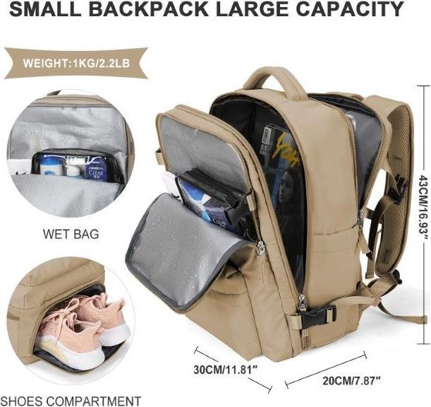 Actual product image MU Style Bronx Series travel backpack with USB port