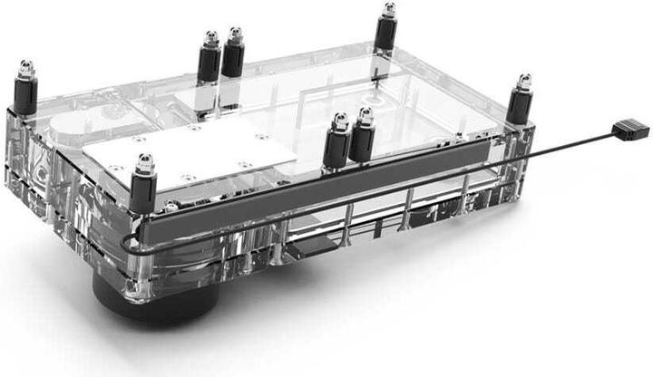 Produktbild Alphacool PUM Core Flat Reservoir 240 Right mit VPP Apex Pumpe