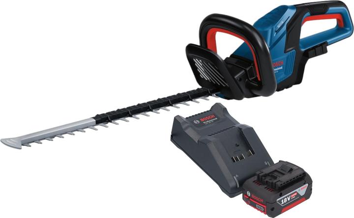 Bosch Professional Bosch GHE 18V-50 Professional Akku Heckenschere 18 V 50 cm Brushless + 1x Akku 4,0 Ah + Ladegerät (Akkubetrieb)