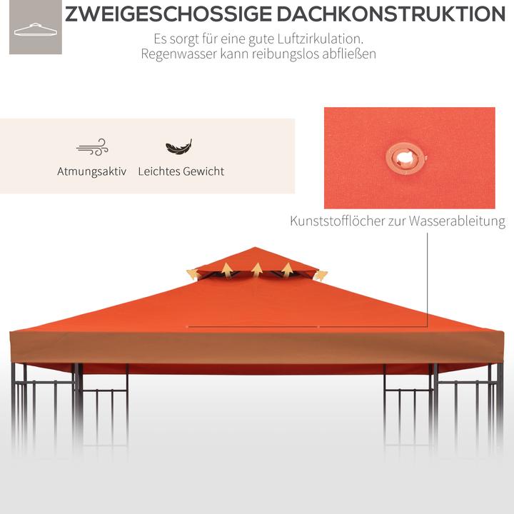 Produktbild Outsunny Ersatzdach für Metall-Pavillon (300 cm, 300 cm)