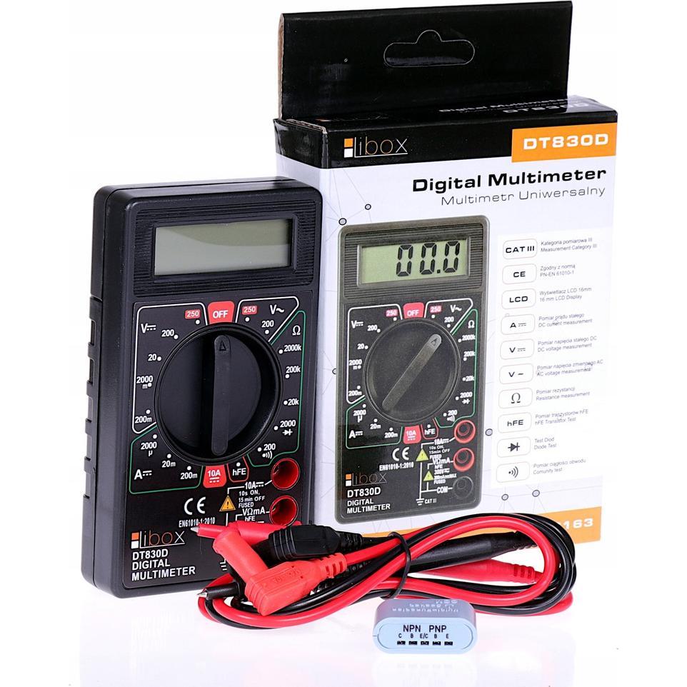 Thumbnail - Libox, Multimeter, Miernik uniwersalny DT830D LB0163 (CAT III 300V)