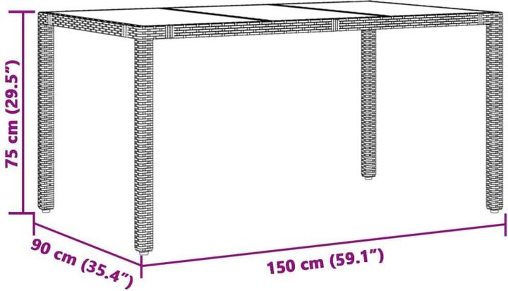 Produktbild vidaXL Garten Essgruppe
