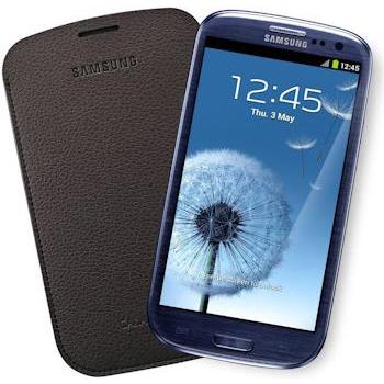 Samsung Leather Pouch Cover (Samsung Galaxy S III), Smartphone Hülle, Braun