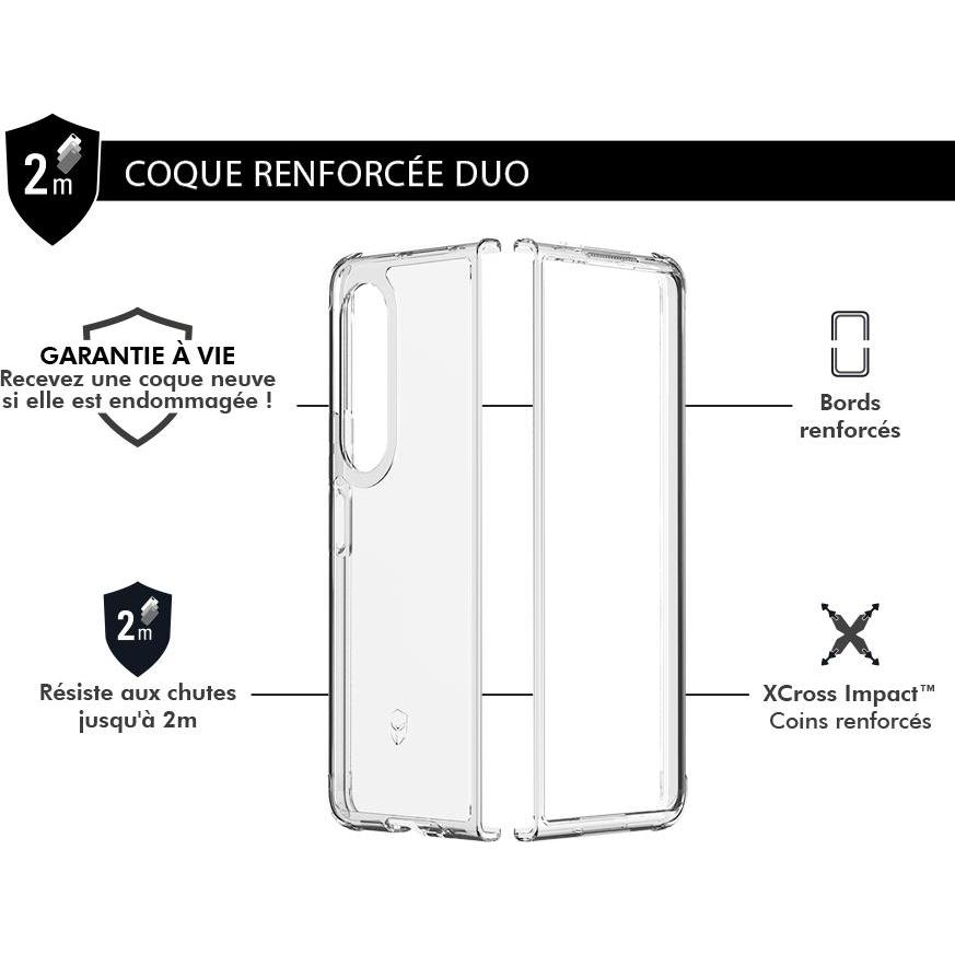 Thumbnail - Force Case Case for Duo Galaxy Z Fold 3 (Samsung Galaxy Z Fold3), Smartphone Hülle, Transparent