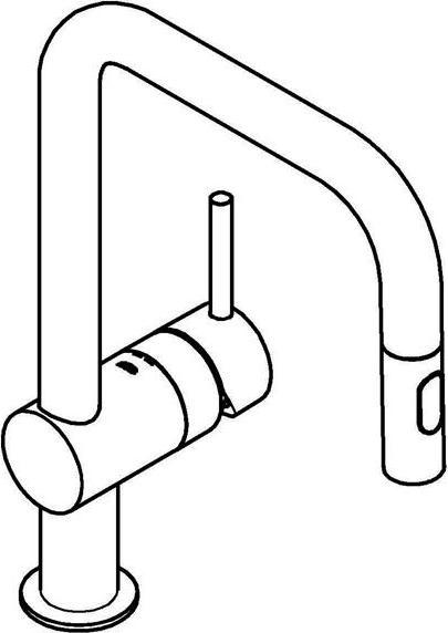 Actual product image Grohe Kitchen mixer with hand shower Minta warm sunset brushed 32322
